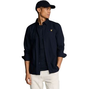 Lyle & Scott Men's Poplin Long-Sleeved Shirt in Dark Navy Size: Medium Dark Navy M Lyle & Scott Men's Poplin Long-Sleeved Shirt in Dark Navy Size: Medium Dark Navy M