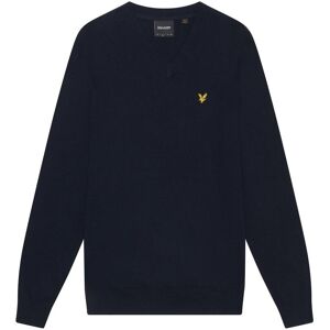 Lyle & Scott Men's Cotton Merino V Neck Jumper in Dark Navy Size: Large Dark Navy L Lyle & Scott Men's Cotton Merino V Neck Jumper in Dark Navy Size: Large Dark Navy L