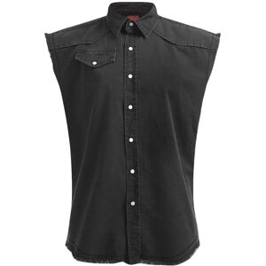 Spiral Direct Men's Double Death Stone Wash Sleeveless Shirt in Black Size: 2XL Black 2XL Spiral Direct Men's Double Death Stone Wash Sleeveless Shirt in Black Size: 2XL Black 2XL