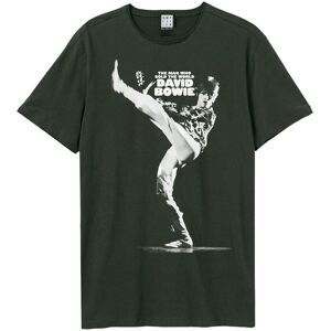 Amplified Men's The Man Who Sold The World David Bowie T-Shirt in Charcoal Size: Medium Charcoal M Amplified Men's The Man Who Sold The World David Bowie T-Shirt in Charcoal Size: Medium Charcoal M