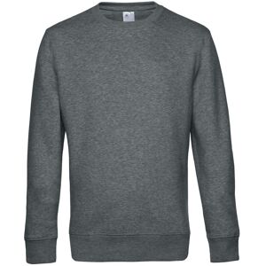 B&C Men's King Crew Neck Jumper in Mid Grey Size: Medium Mid Grey M B&C Men's King Crew Neck Jumper in Mid Grey Size: Medium Mid Grey M