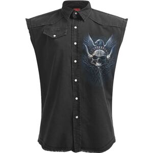 Spiral Direct Men's Odin´s Warrior Stone Wash Sleeveless Shirt in Black Size: Large Black L Spiral Direct Men's Odin´s Warrior Stone Wash Sleeveless Shirt in Black Size: Large Black L