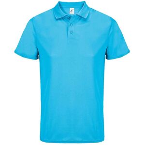 SOL'S Men's Pitcher Polyester Polo Shirt in Aqua Size: Medium Aqua M SOL'S Men's Pitcher Polyester Polo Shirt in Aqua Size: Medium Aqua M