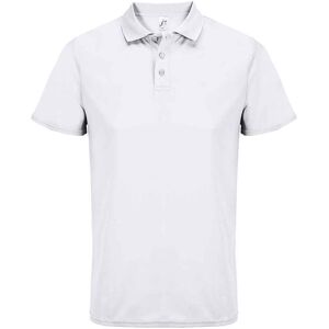 SOL'S Men's Pitcher Polyester Polo Shirt in White Size: Medium White M SOL'S Men's Pitcher Polyester Polo Shirt in White Size: Medium White M