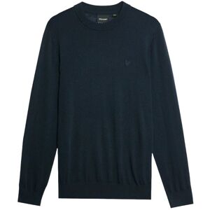 Lyle & Scott Men's Tonal Eagle Merino Wool Crew Neck Jumper in Dark Navy Size: XS Dark Navy XS Lyle & Scott Men's Tonal Eagle Merino Wool Crew Neck Jumper in Dark Navy Size: XS Dark Navy XS
