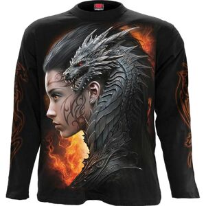 Spiral Direct Men's Draco Queen Long-Sleeved T-Shirt in Black Size: XL Black XL Spiral Direct Men's Draco Queen Long-Sleeved T-Shirt in Black Size: XL Black XL