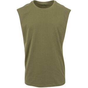 New Morning Studios Men's Plain Sleeveless T-Shirt in Olive Size: 2XL Olive 2XL New Morning Studios Men's Plain Sleeveless T-Shirt in Olive Size: 2XL Olive 2XL