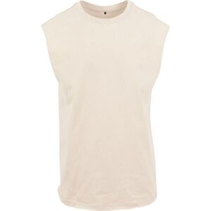 New Morning Studios Men's Plain Sleeveless T-Shirt in Light Sand Size: Small Light Sand S New Morning Studios Men's Plain Sleeveless T-Shirt in Light Sand Size: Small Light Sand S