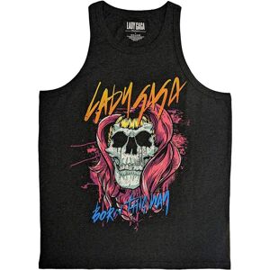 Lady Gaga Men's Born This Way Skull Tank Top in Charcoal Size: Small Charcoal S Lady Gaga Men's Born This Way Skull Tank Top in Charcoal Size: Small Charcoal S