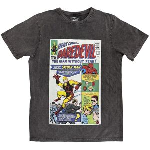 Marvel Comics Men's Here Comes Daredevil Stone Wash T-Shirt in Charcoal Size: XL Charcoal XL Marvel Comics Men's Here Comes Daredevil Stone Wash T-Shirt in Charcoal Size: XL Charcoal XL