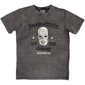 Marvel Comics Men's Liberty Est. 1941 Captain America Stone Wash T-Shirt in Charcoal Size: Large Charcoal L Marvel Comics Men's Liberty Est. 1941 Captain America Stone Wash T-Shirt in Charcoal Size: Large Charcoal L