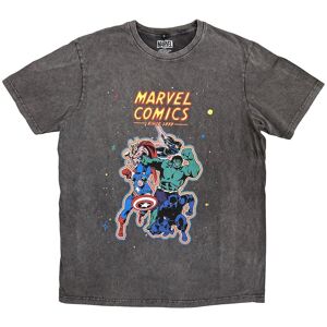 Marvel Comics Men's Avengers Stone Wash T-Shirt in Charcoal Size: 2XL Charcoal 2XL Marvel Comics Men's Avengers Stone Wash T-Shirt in Charcoal Size: 2XL Charcoal 2XL