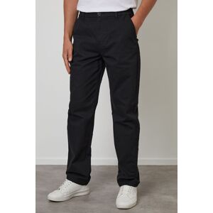 Threadbare Men's Straight Leg Stretch Waist Chino Trousers in Black Size: 36R Black 36R Threadbare Men's Straight Leg Stretch Waist Chino Trousers in Black Size: 36R Black 36R