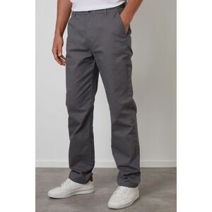 Threadbare Men's Straight Leg Stretch Waist Chino Trousers in Dark Grey Size: 38R Dark Grey 38R Threadbare Men's Straight Leg Stretch Waist Chino Trousers in Dark Grey Size: 38R Dark Grey 38R