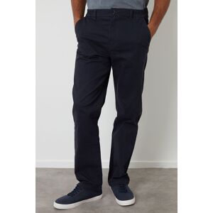 Threadbare Men's Straight Leg Stretch Waist Chino Trousers in Navy Size: 36R Navy 36R Threadbare Men's Straight Leg Stretch Waist Chino Trousers in Navy Size: 36R Navy 36R