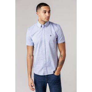 French Connection Men's Cotton Short Sleeve Oxford Shirt in Navy Size: Medium Navy M French Connection Men's Cotton Short Sleeve Oxford Shirt in Navy Size: Medium Navy M