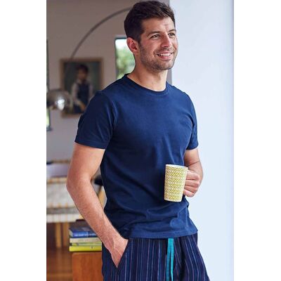 Moshulu Men's 'Unwind' Cotton Pyjama T-Shirt in Teal Size: Small Teal S Moshulu Men's 'Unwind' Cotton Pyjama T-Shirt in Teal Size: Small Teal S