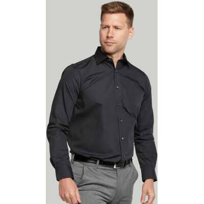 Double TWO Men's Black Long Sleeve Cotton Rich Non-Iron Shirt Size: 21 inches Black 21 inches Double TWO Men's Black Long Sleeve Cotton Rich Non-Iron Shirt Size: 21 inches Black 21 inches
