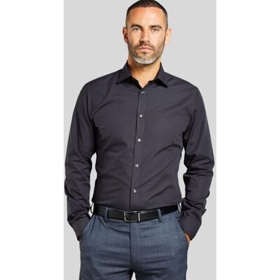 Double TWO Men's Slim Fit Black Long Sleeve Non-Iron Shirt Size: 16.5 in Black 16.5 in Double TWO Men's Slim Fit Black Long Sleeve Non-Iron Shirt Size: 16.5 in Black 16.5 in