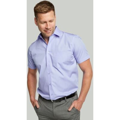 Double TWO Men's Fresh Blue Short Sleeve Cotton Rich Non-Iron Shirt Size: 21 inches Blue 21 inches Double TWO Men's Fresh Blue Short Sleeve Cotton Rich Non-Iron Shirt Size: 21 inches Blue 21 inches