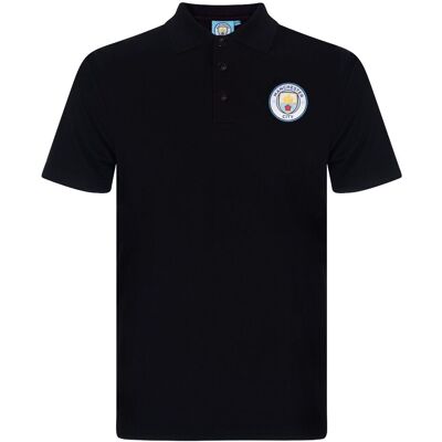 Manchester City FC - Crest Polo Shirt - Black - XL - Polo Shirt Manchester City FC - Crest Polo Shirt - Black - XL - Polo Shirt