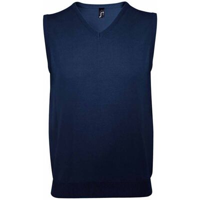 SOL'S Men's Gentlemen Sleeveless V Neck Sweater Vest in Navy Size: XL Navy XL SOL'S Men's Gentlemen Sleeveless V Neck Sweater Vest in Navy Size: XL Navy XL
