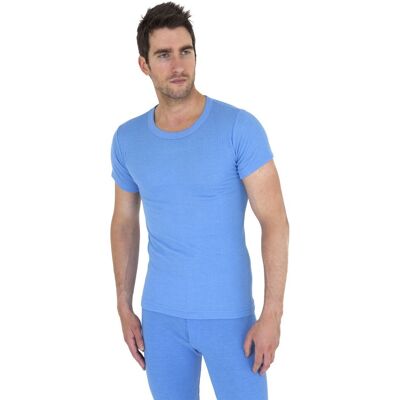 Universal Textiles Men's Thermal Underwear Short Sleeve T-Shirt Polyviscose Range (British Made) in Blue Size: Small Blue S Universal Textiles Men's Thermal Underwear Short Sleeve T-Shirt Polyviscose Range (British Made) in Blue Size: Small Blue S