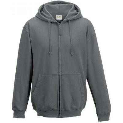 AWDis - Plain Hooded Full Zip Hoodie - Steel Grey - 2XL AWDis - Plain Hooded Full Zip Hoodie - Steel Grey - 2XL
