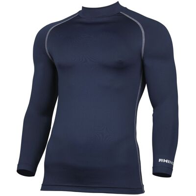 Rhino Men's Thermal Underwear Long Sleeve Base Layer Vest Top in Navy Size: 2XL Navy 2XL Rhino Men's Thermal Underwear Long Sleeve Base Layer Vest Top in Navy Size: 2XL Navy 2XL