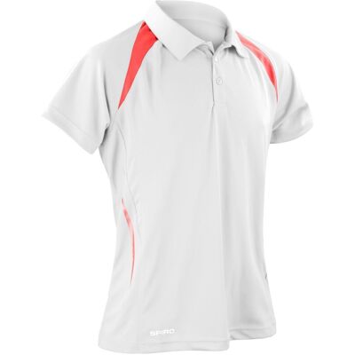 Spiro White/Red Performance Polo Shirt - Polo Shirt Spiro White/Red Performance Polo Shirt - Polo Shirt