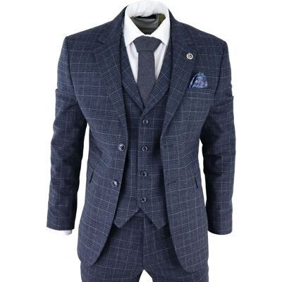 TruClothing Men's AK Collection Herringbone Tweed 3 Piece Suit Size: 38R Multicolor 38R TruClothing Men's AK Collection Herringbone Tweed 3 Piece Suit Size: 38R Multicolor 38R