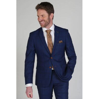 Paul Andrew Men's Alex - Check Wedding Blazer in Navy Size: 50R Navy 50R Paul Andrew Men's Alex - Check Wedding Blazer in Navy Size: 50R Navy 50R