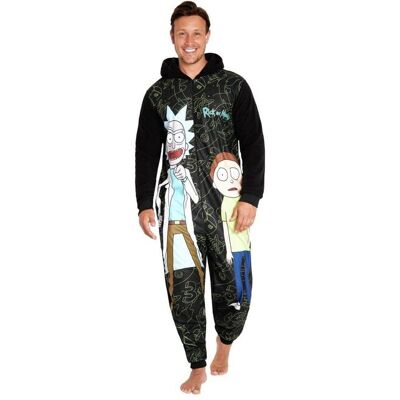 Rick & Morty Men's Graphic Hooded Onesie Size: Medium Multicolor M Rick & Morty Men's Graphic Hooded Onesie Size: Medium Multicolor M