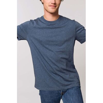 British Boxers Men's "Dark Heather Blue" Cotton T-Shirt in Mid Blue Size: Medium Mid Blue M British Boxers Men's "Dark Heather Blue" Cotton T-Shirt in Mid Blue Size: Medium Mid Blue M