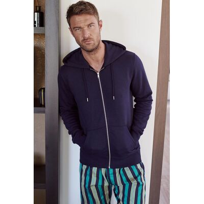 British Boxers Men's "French Navy" Cotton Zip-up Hoodie in Navy Size: Medium Navy M British Boxers Men's "French Navy" Cotton Zip-up Hoodie in Navy Size: Medium Navy M