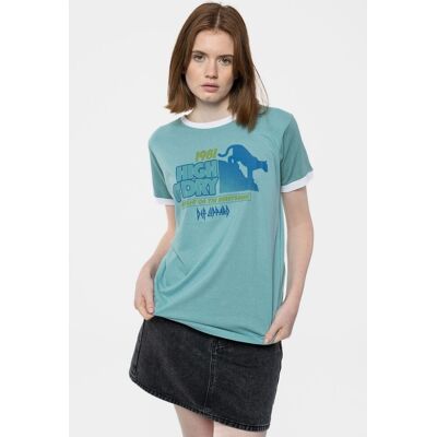 Def Leppard High N Dry Green Ringer T-shirt - T-shirt Def Leppard High N Dry Green Ringer T-shirt - T-shirt