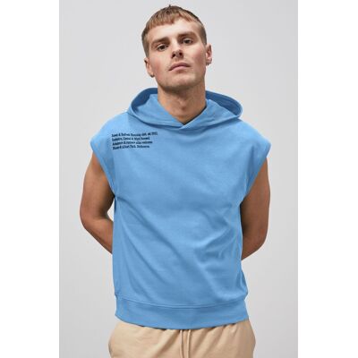 Enorsia Men's Contrast Printed Hoodie in Blue Size: Medium Blue M Enorsia Men's Contrast Printed Hoodie in Blue Size: Medium Blue M