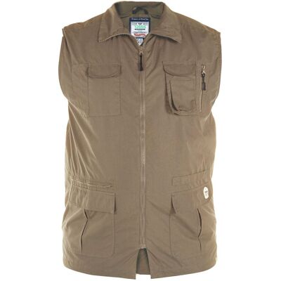 Duke Enzo Kingsize Multi Pocket Hunting Waistcoat - Brown - Men Duke Enzo Kingsize Multi Pocket Hunting Waistcoat - Brown - Men