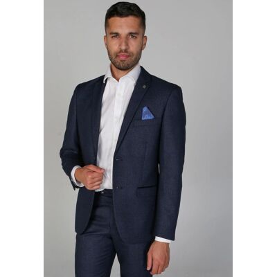 Paul Andrew Men's Arthur - Classic Birdseye Blazer in Navy Size: 40R Navy 40R Paul Andrew Men's Arthur - Classic Birdseye Blazer in Navy Size: 40R Navy 40R