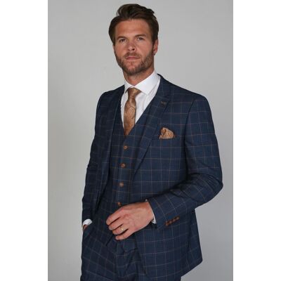 Paul Andrew Men's Hamleys - Check Blazer in Blue Size: 52R Blue 52R Paul Andrew Men's Hamleys - Check Blazer in Blue Size: 52R Blue 52R