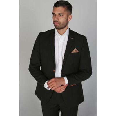 Paul Andrew Men's Mayfair Formal Blazer With Buttons in Black Size: 44R Black 44R Paul Andrew Men's Mayfair Formal Blazer With Buttons in Black Size: 44R Black 44R