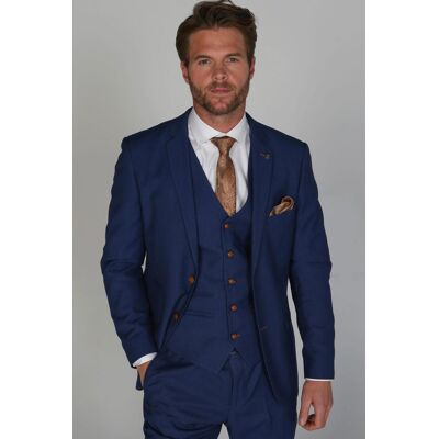 Paul Andrew Men's Mayfair Formal Blazer With Buttons in Blue Size: 44R Blue 44R Paul Andrew Men's Mayfair Formal Blazer With Buttons in Blue Size: 44R Blue 44R