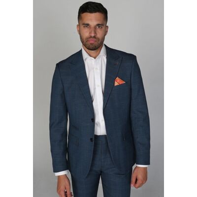 Paul Andrew Men's Viceroy - Prince of Wales Blazer in Blue Size: 40R Blue 40R Paul Andrew Men's Viceroy - Prince of Wales Blazer in Blue Size: 40R Blue 40R
