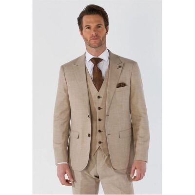 Paul Andrew Men's Kurt - 3 Piece Tailored Fit Suit in Beige Size: 50R Beige 50R Paul Andrew Men's Kurt - 3 Piece Tailored Fit Suit in Beige Size: 50R Beige 50R
