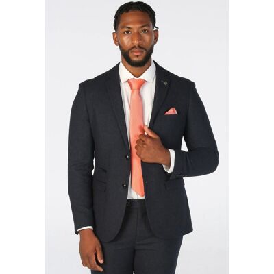 Paul Andrew Men's Blazer Wool Blend Tweed Sport Coat Tailored Fit in Navy Size: 50R Navy 50R Paul Andrew Men's Blazer Wool Blend Tweed Sport Coat Tailored Fit in Navy Size: 50R Navy 50R