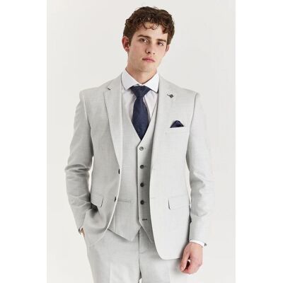 Paul Andrew Men's Belmont Blazer Tailored Fit Summer Suit Jacket in Silver Size: 42R Silver 42R Paul Andrew Men's Belmont Blazer Tailored Fit Summer Suit Jacket in Silver Size: 42R Silver 42R