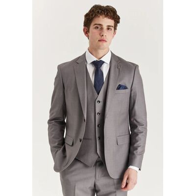 Paul Andrew Men's Edward Blazer Tailored Fit Summer Suit Jacket in Grey Size: 44R Grey 44R Paul Andrew Men's Edward Blazer Tailored Fit Summer Suit Jacket in Grey Size: 44R Grey 44R