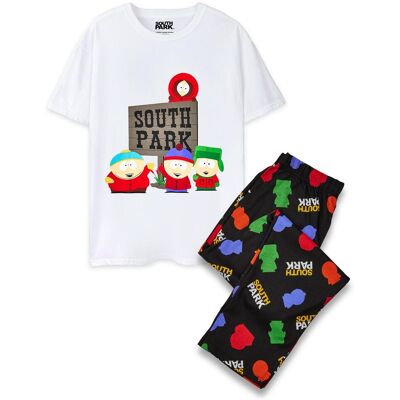 South Park Men's Short Sleeve Long Leg Pyjama Set Black AOP /White Size: 2XL Black 2XL South Park Men's Short Sleeve Long Leg Pyjama Set Black AOP /White Size: 2XL Black 2XL