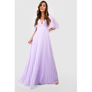 boohoo Pleated Cape Detail Bridesmaid Maxi Dress