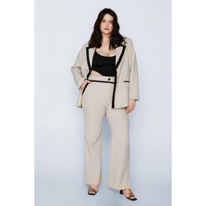 NastyGal Plus Size Tailored Color Block Pants